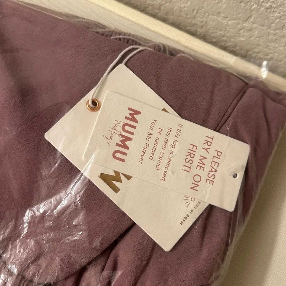 NWT Show Me Your Mumu June Maxi Bridesmaid Dress in Antique Rose Chiffon - Picture 7 of 8